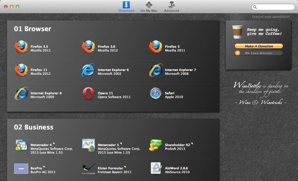open source windows emulator mac
